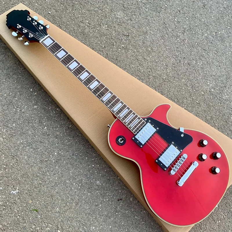 Однотонная фотоэлектрическая гитара 6 струн 39 дюймов красный цвет высокая