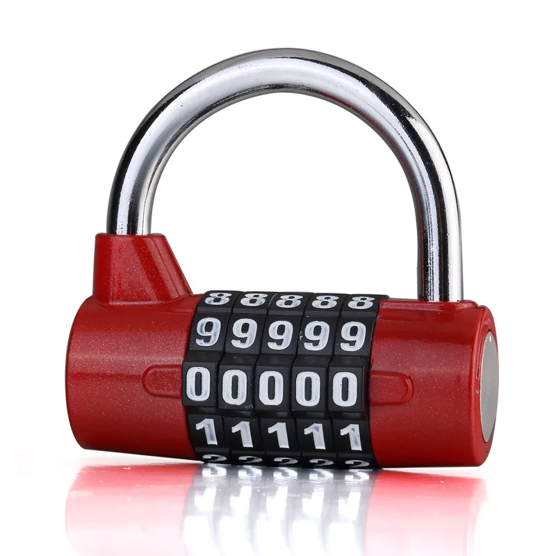 

5 Dial Digit Number Combination Travel Password Lock Combination Padlock Zinc Alloy 5 Colors coded lock Security Safely Code new