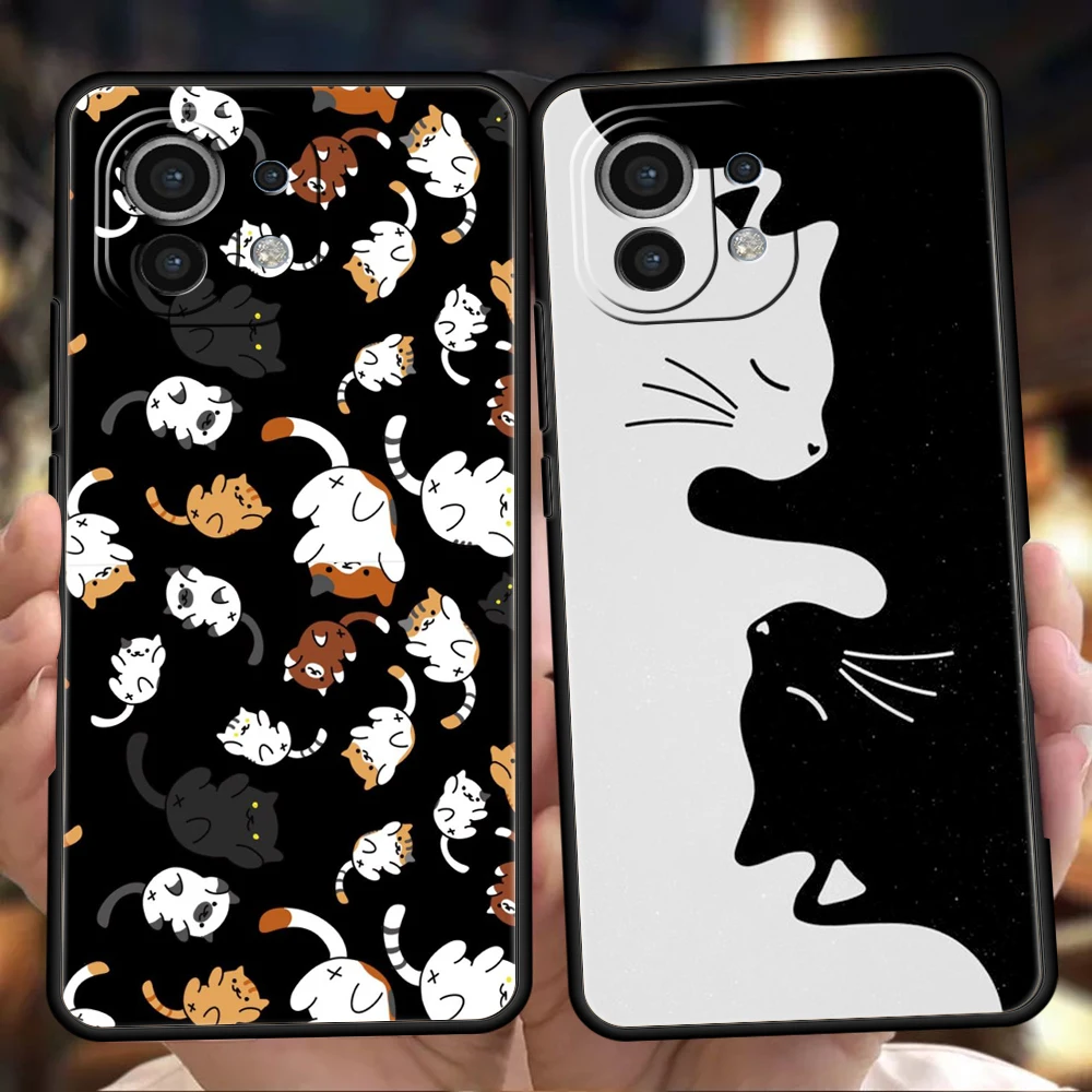 

Cartoon Cat Phone Case Cover for Xiaomi Redmi Poco F4 F5 M4 M3 X3 X4 X5 NFC Pro Mi 11 Ultra 12T 12 Pro TPU Soft Shell Capas Bags