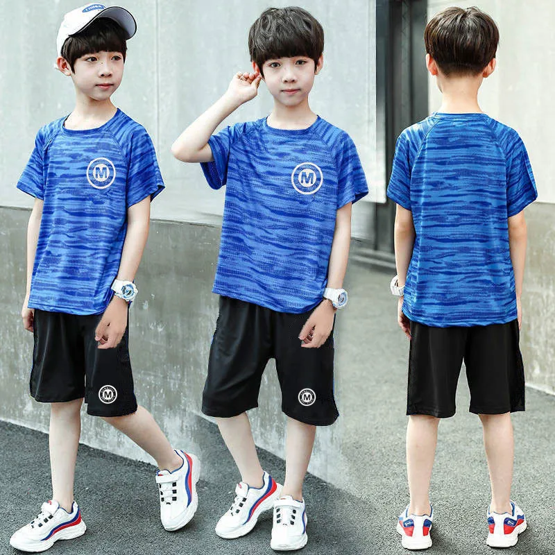 

Boys Summer Quick-Drying Suits New Boys Summer Basketball Clothes Children's Sports Two-Piece Suits For Big Children