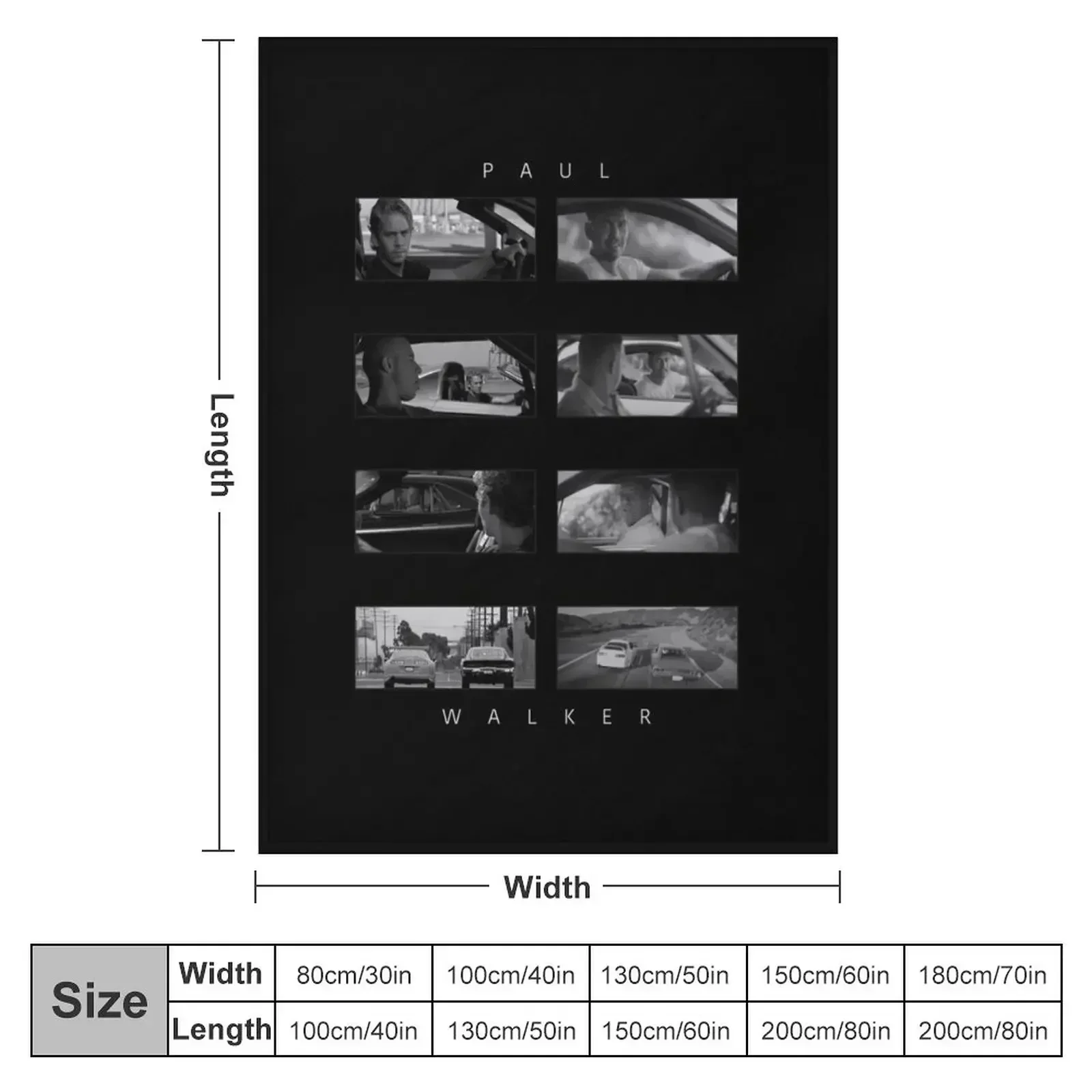 Paul Walker - FAST FURIOUS Декоративные одеяла Одеяла на заказ