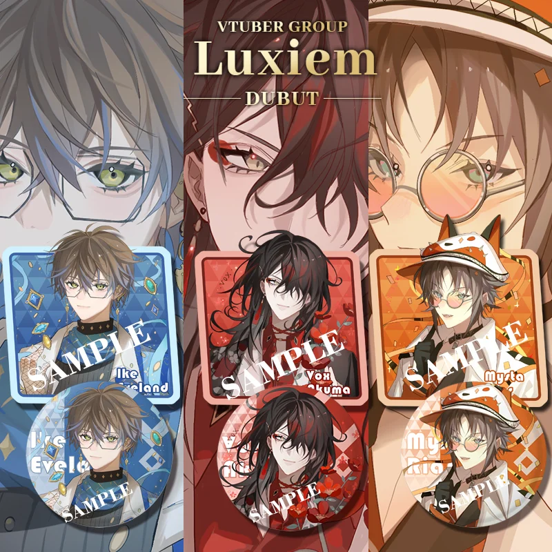 

Акриловый брелок для косплея из аниме Luxiem хита Ike Vox, металлический мультяшный значок, брошь, булавки подвесные брелоки, украшение для одежды...