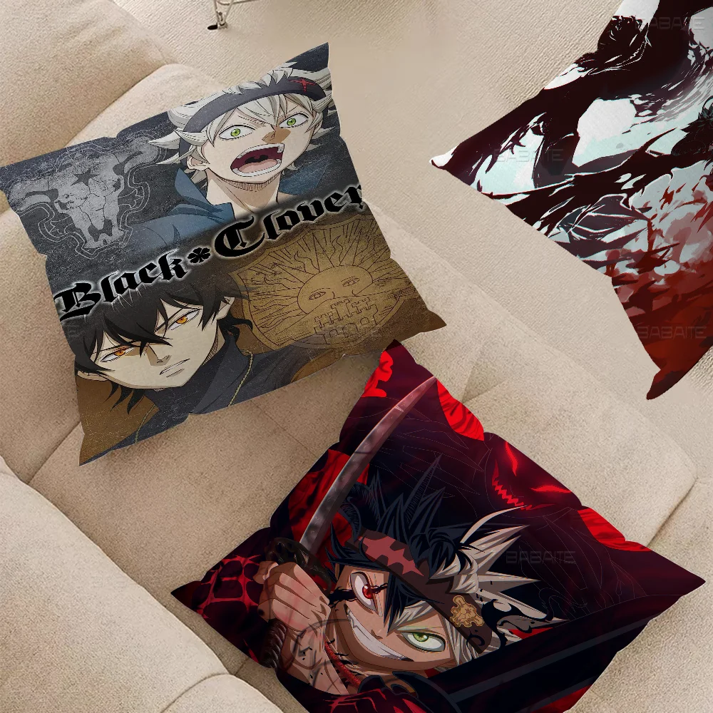 Наволочки с черным клевером мультяшный диван декоративный домашний