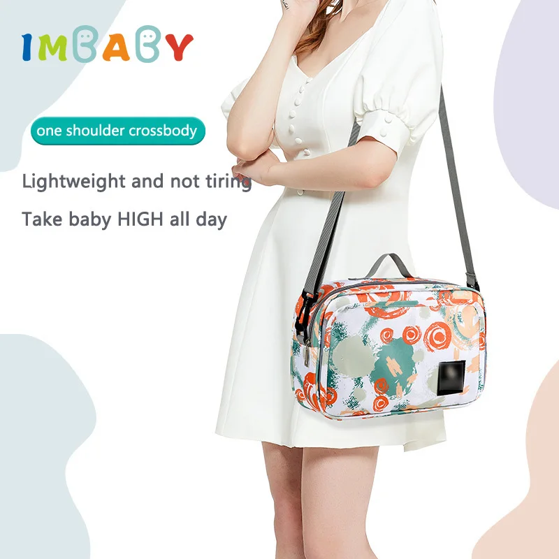 IMBABY Baby Diaper Bag Multifunction Mommy Bag Fashion Print Handbag Waterproof Baby Stroller Bag One Shoulder Nappy Bag
