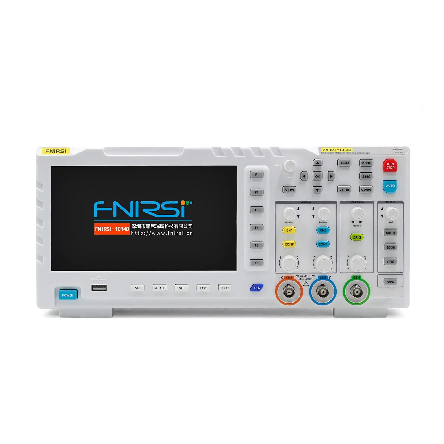 FNIRSI-1014D Digital Oscilloscope 2 in 1 Dual Channel Input Signal Generator 100MHz*2 Ana-log Sampling Rate 1GS/s |