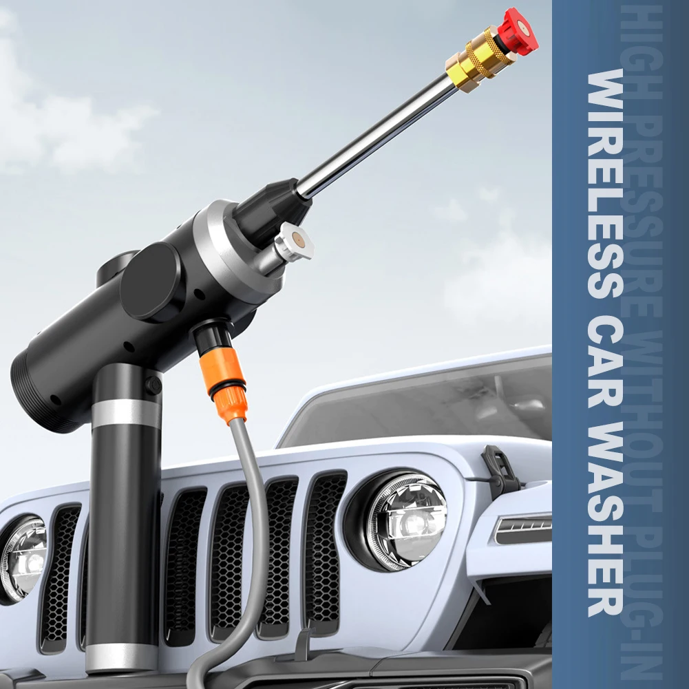 

120 Вт Беспроводная мойка высокого давления для автомобиля, 25 МПа, стандартная перезаряжаемая мойка высокого давления, мойка с пистолетом для очистки воды