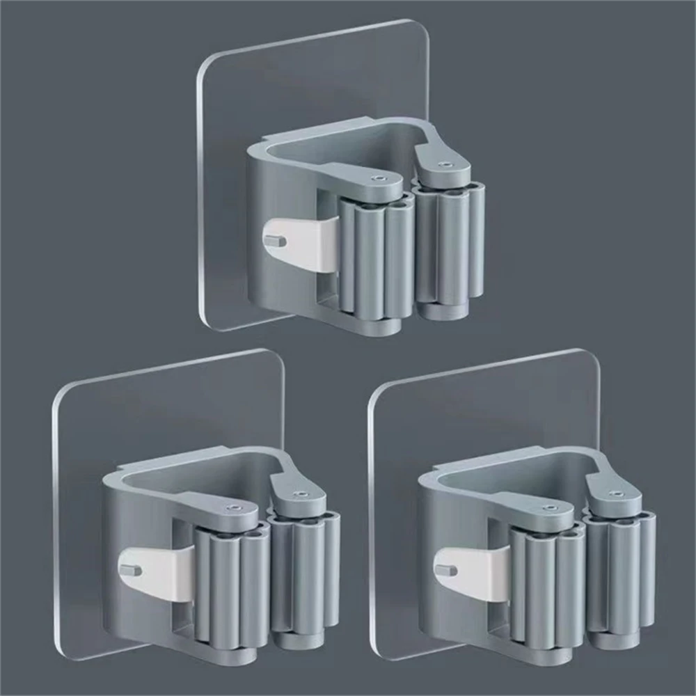 Стеллаж для швабры без перфорации искусственный крючок Мощный настенный