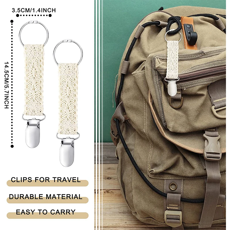 6pcs Hat Clip Durable Luggage Travel Backpack Hats Clips Portable Fixing Flat Clip Outdoor Travels Accessories