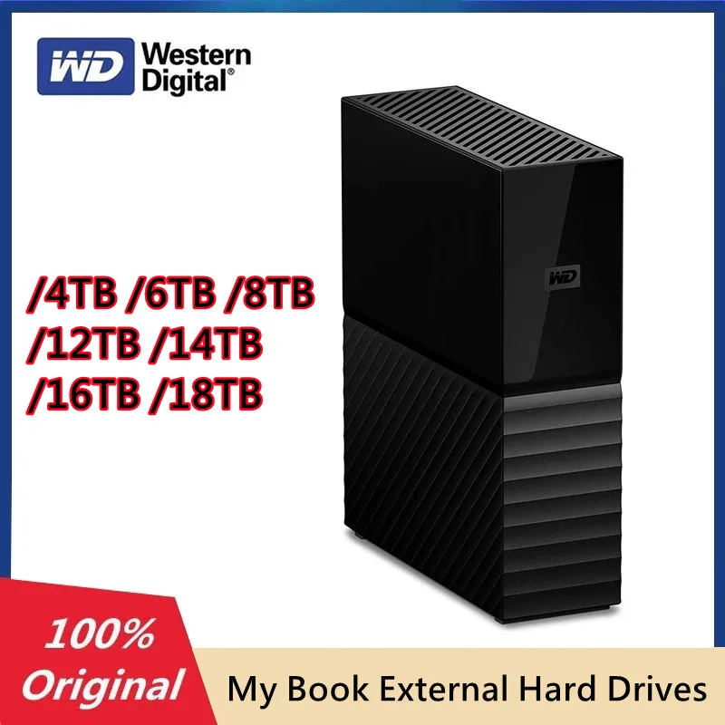 

WD Western Digital My Book 4TB 6TB 8TB 12TB 14TB Desktop External Hard Drives HDD With USB 3.0/256-bit AES Hardware Encryption