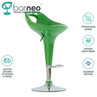 N7Green Barneo N-7 зеленый стул пластиковый поворотный кухонный высокий барный стул на газ-лифте