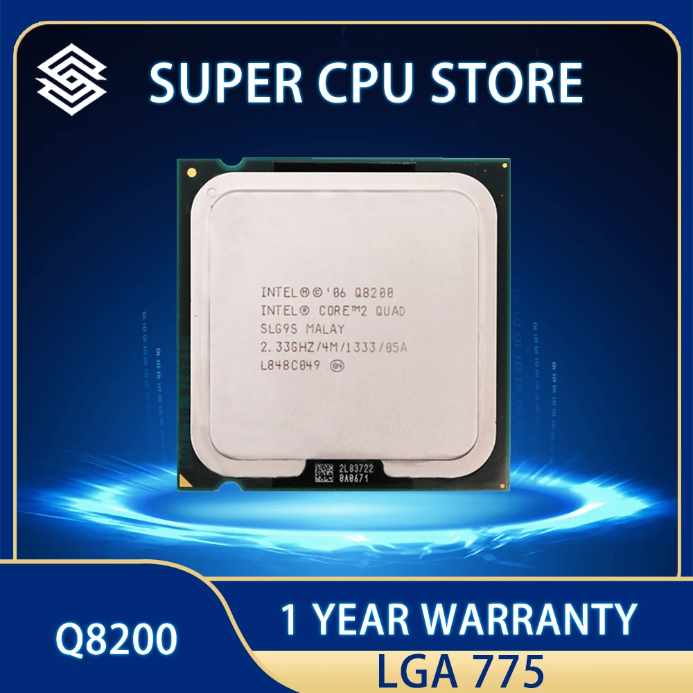 

Intel Core 2 Quad Q8200 2.3 GHz Quad-Core CPU Processor 4M 95W 1333 LGA 775