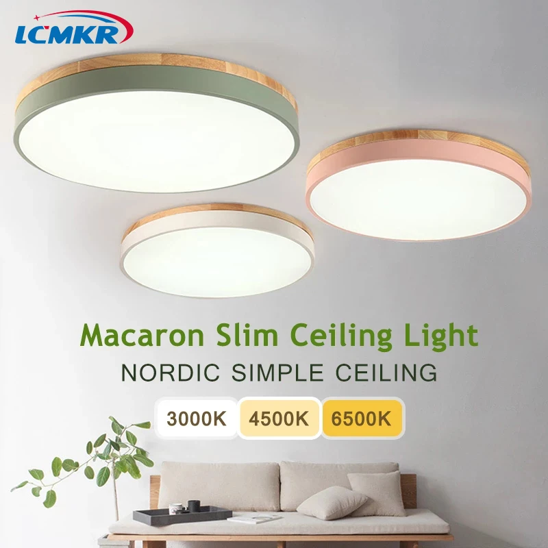 

Светодиодные потолочные лампы в стиле пост-модерн, ультратонкие комнатные светильники в деревянной рамке для коридора, балкона, лампа для д...