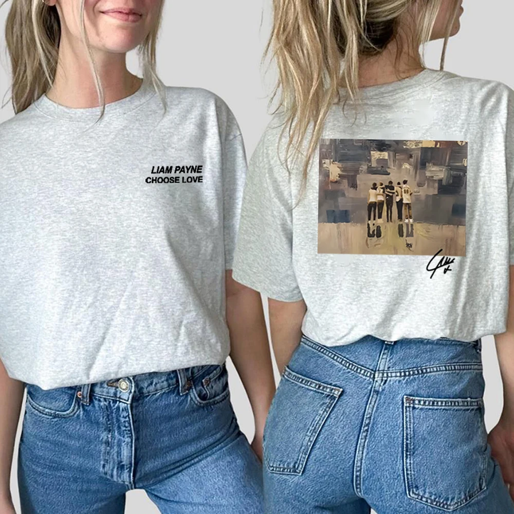 Liam Payne Choose Love 2-сторонние футболки винтажная рубашка Tribute эстетичная одежда топы