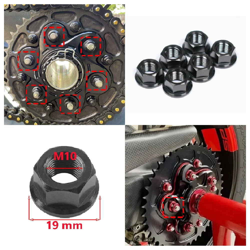 

Подходит для Ducati DIAVEL V4 1260 1200 ABS XDIAVEL 1262 S 2010-2025 6 шт. ремонт мотоцикла, задняя звездочка, фланцевая крышка, набор фиксированных гаек