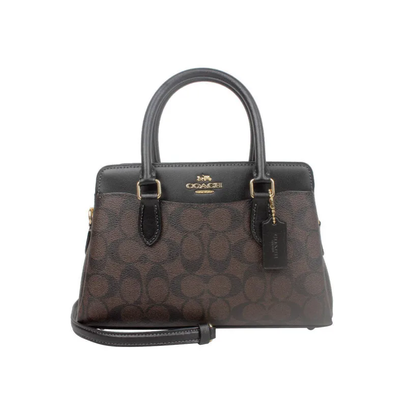 Женская кожаная сумка через плечо из ПВХ Coach