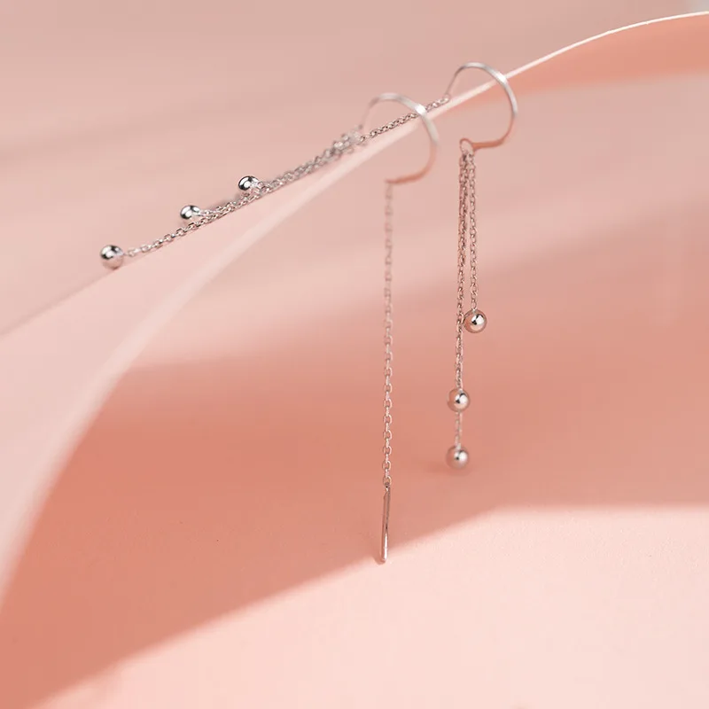 

S925 Sterling Silver Long Tassel Earring Women Fine Silver 925 Jewelry Bizuteria Anillos 925 Para Mujer Drop Earrings Gemstone
