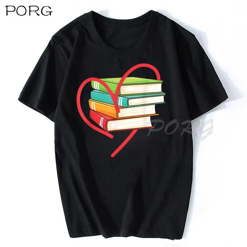 

Футболка мужская с надписью «I Love Read», хлопковая тенниска с принтом сердец, крутая Свободная майка с круглым вырезом, цвет черный, лето