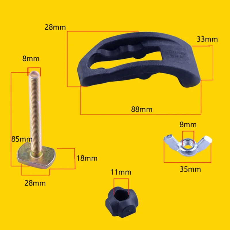 Набор пластин для лука 85 мм CNC гравировального станка Зажимное приспособление для деталей Т-образный стол Нейлоновый пресс-инструмент Фиксатор труб.
