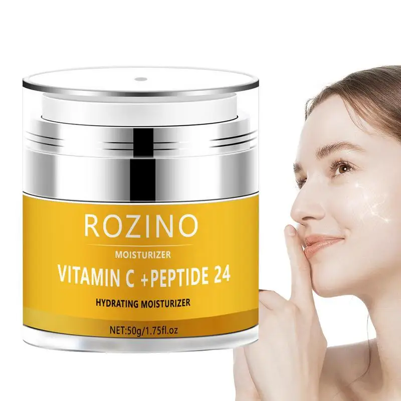 

Крем для лица с витамином C, Осветляющий, увлажняющий C и Peptide 24, крем уменьшает поры, улучшает тон кожи, светящийся уход за кожей