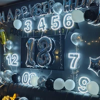 custom birthday neon sign number 0 9 led neon light party backdrop birthday sign birthday gifts sweet 16 birthday gifts