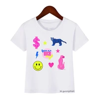 t shirt for boysgirls funny tiger smiley reppy collage graphic print girls clothes summer kids clothes tshirt cool baby shirts
