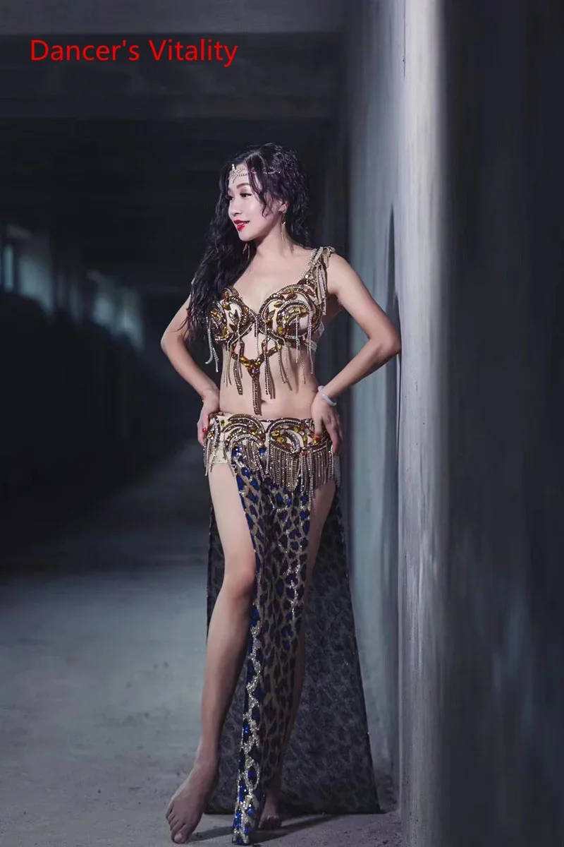 Новый комплект одежды для танца живота ожерелья танцев Senior Stones бюстгальтер +