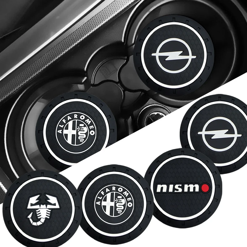 

2pcs New Car Emblem Non-slip Pad Cup Holder Mat for Volvo Xc90 S60 S80 Xc60 Xc70 Xc90 Fh V50 S40 C30 Auto Interior Accesories