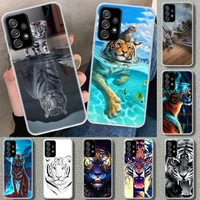 animal tiger cat phone case cover for samsung galaxy a50 a70 a40 a30 a20e a10s note 20 ultra 10 pro plus 9 8 a6 a7 a8 a9 coque