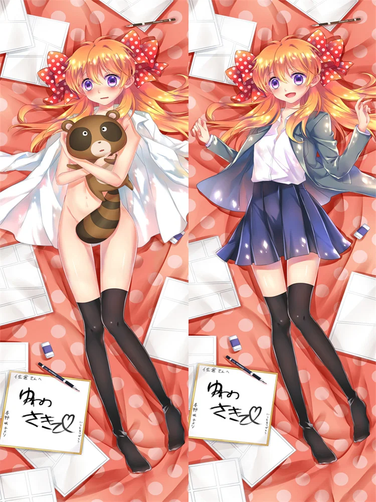 

Dakimakura Anime Gekkan Shoujo Nozaki-kun Sakura Chiyo Nozaki Umetaro Pillowcase DIY Custom Hugging Body Pillow Cover Case
