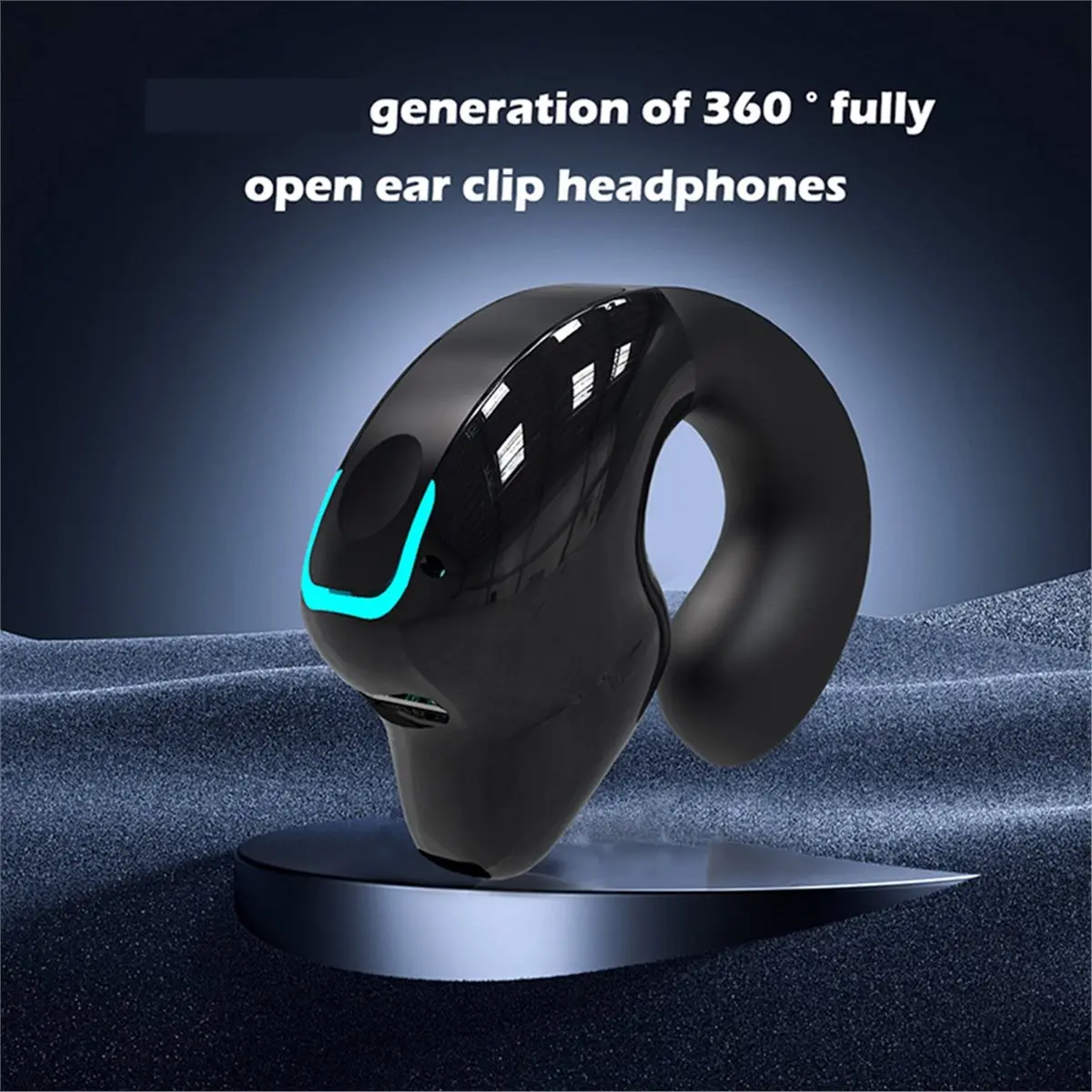 Фото Беспроводная Bluetooth-гарнитура B16C GD28 с креплением на ухо, не внутриканальная, стереозвук, для спорта и фитнеса, для бега, одиночный наушник B №1