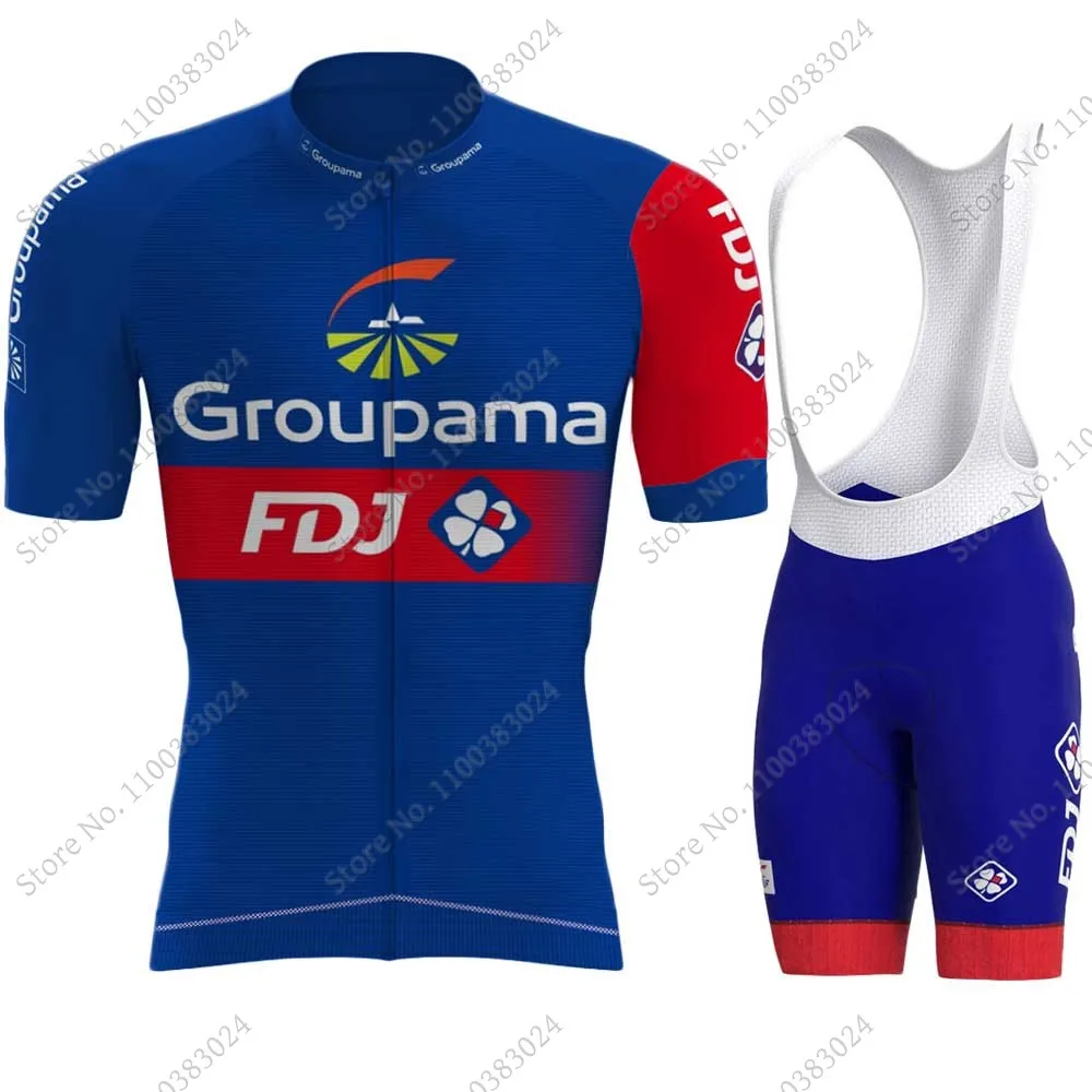 

2022 синяя велосипедная Джерси FDJ командный комплект, летняя мужская одежда, дорожный велосипед, рубашки, костюм, велосипедные шорты, MTB Ropa Maillot