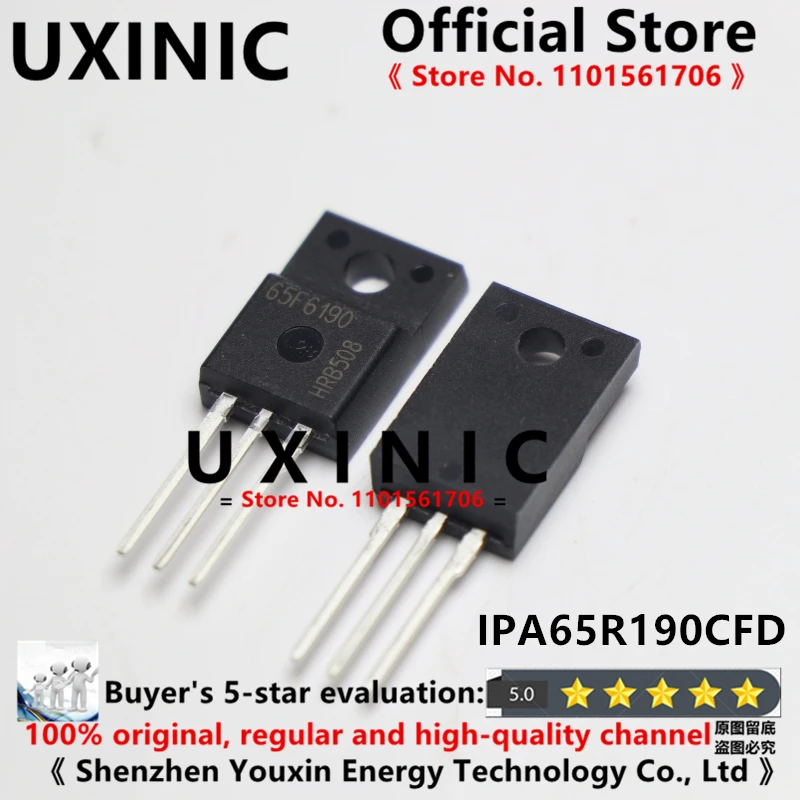 

UXINIC 100% новый импортный оригинальный IPA65R190CFD TO-220F MOS FET