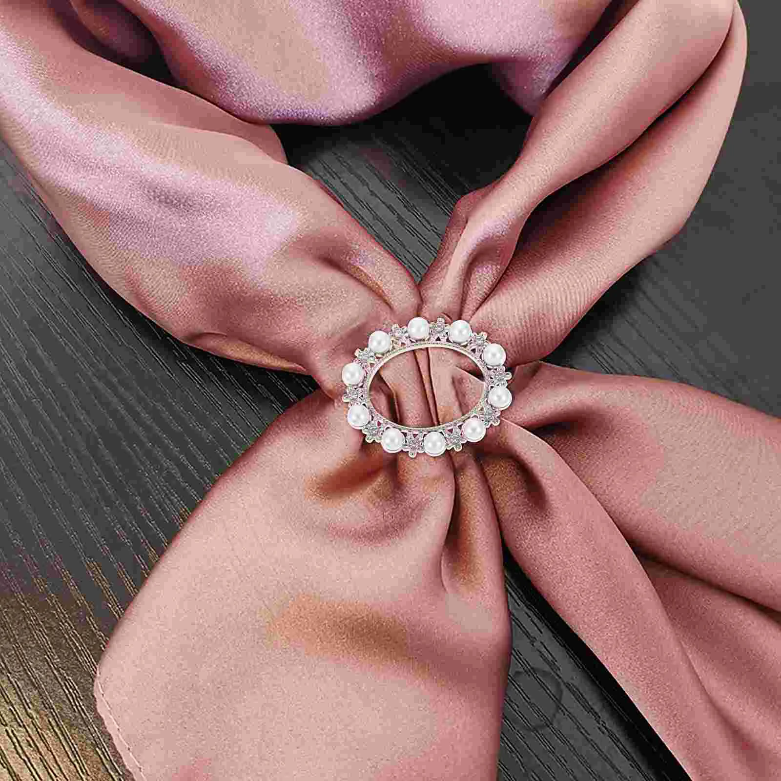 

2 Pcs Fashion Clothing Scarf Buckle Alloy Blouse Buckles Decoration T-Shirt Clips Clamp Ring Corner Knot