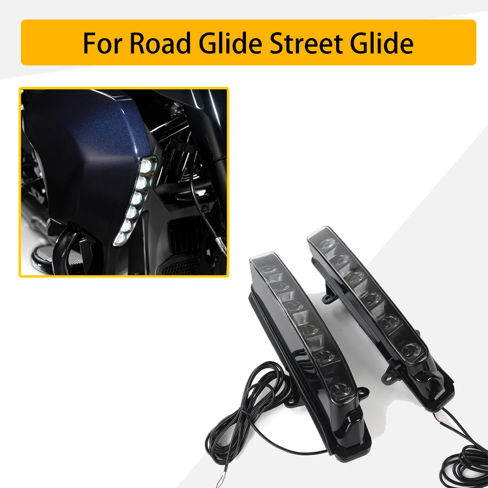 Фото Комплект светодиодных противотуманных фар с поворотниками для мотоциклов Harley Davidson Electra Glide Road Glide 2023-2026, аксессуары для мотоциклов №1