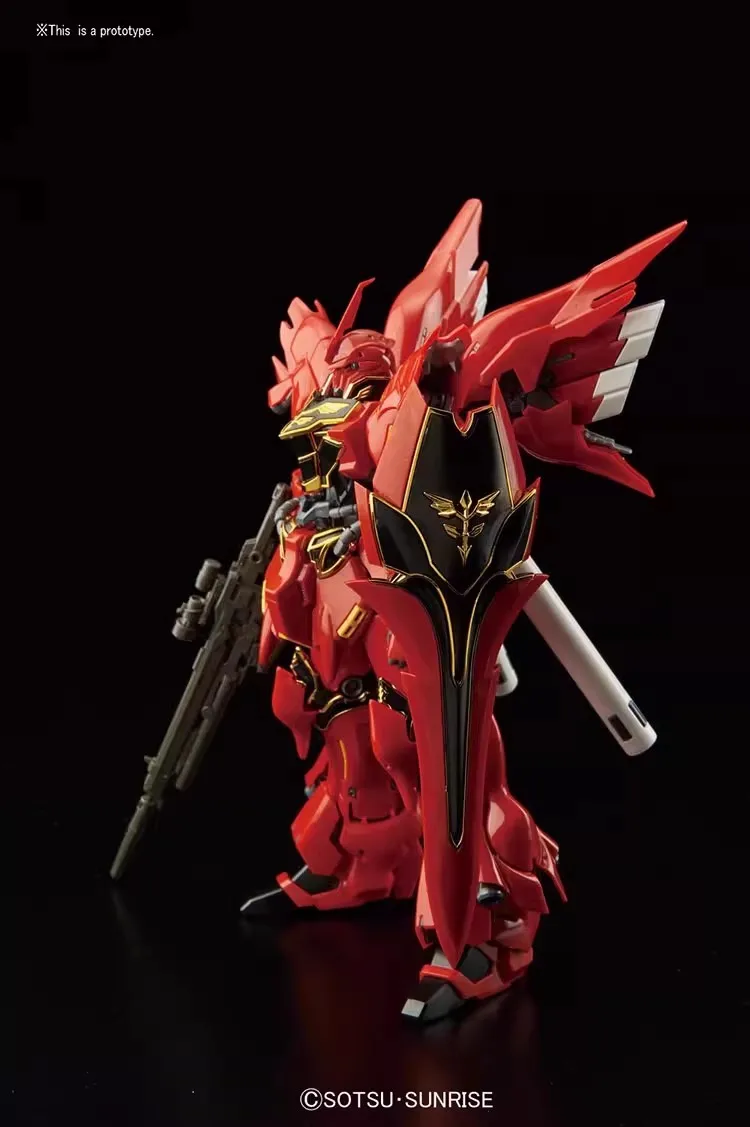 Фото Оригинальная сборная модель Bandai RG 1/144 Sinanju Gundam: Аниме-фигурка робота, коллекционная модель, игрушка, украшение, подарок для детей №5