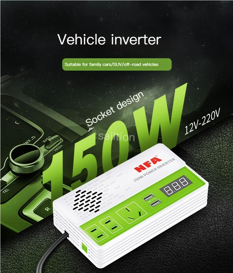 NFA vehicle inverter 12 v to 220 v power outlet conversion multi-function automotive The car charging