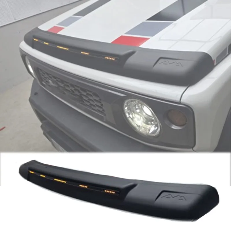 Фото Для SUZUKI Jimny 3/5 дверей JB64 JB74 JC74 2019+ Внедорожные аксессуары 4x4: Защитный кожух капота от песка с подсветкой №4