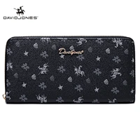 david jones womens purses flower pattern long wallets for women pu leather card holder girls large capacity female handbags