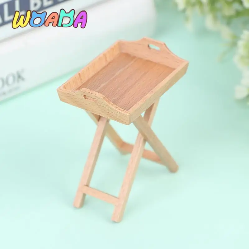 

1:12 Миниатюрная модель кукольного домика, мебель, кухонный деревянный поднос, еда, журнальный столик, полка, кукольные игрушки, подарки