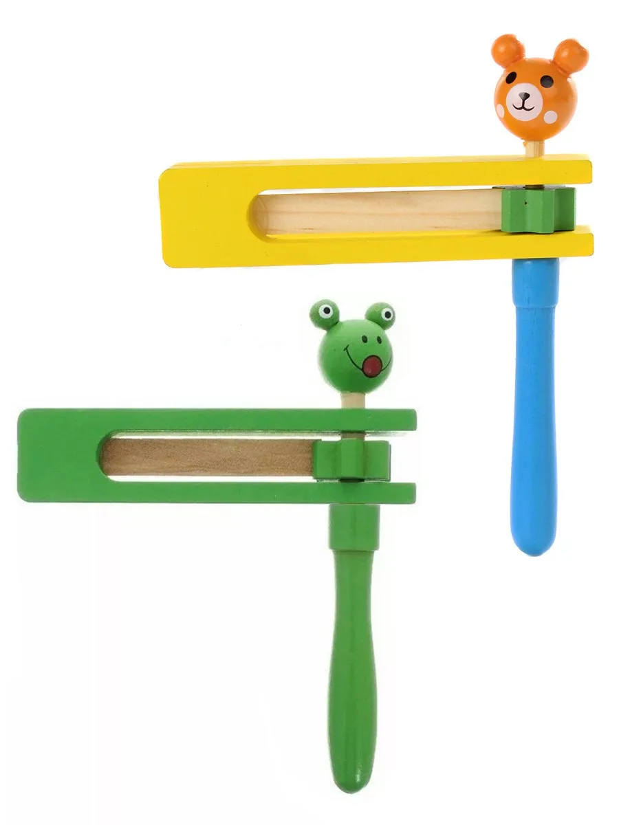 Ratchet wooden 2188-3 2 pieces toy musical instruments | Toy Musical Instrument