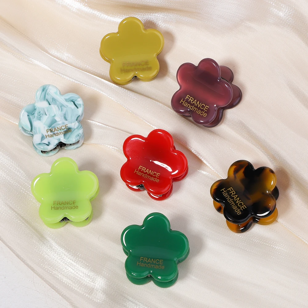 

Acetate Floral Small Hair Claws Clips Flower Women Little Hairclips Super Fairy Cute Hairclips Girls Headwear Hair Accessory