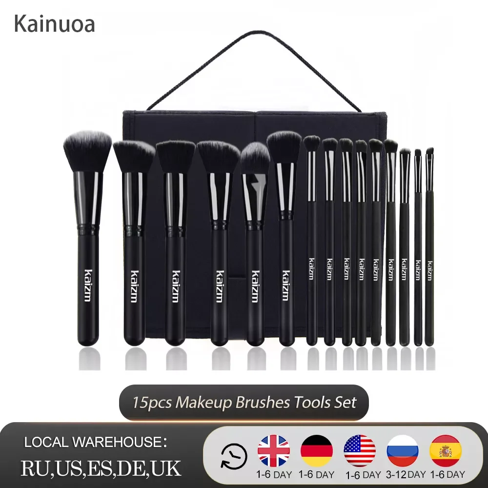 

NEW2023 15pcs Makeup Brushes Set For Cosmetic Professional Foundation Powder Blush Eyeshadow Blush Blending Make up Brush Beauty