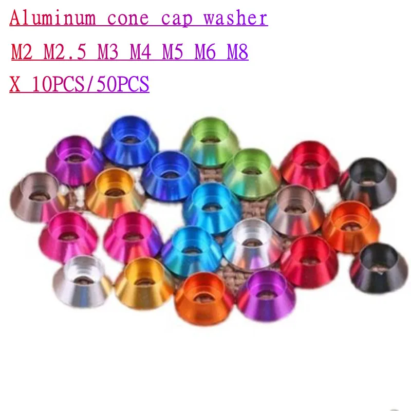 Алюминиевые шайбы конусные M2-M8 | AliExpress