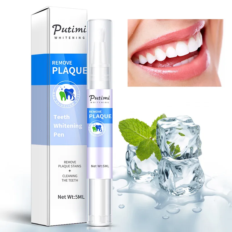 

PUTIMI New Tooth Pen Tooth Pen Gel Remove Yellow Teeth Tobacco Tea Stains Mint Flavor