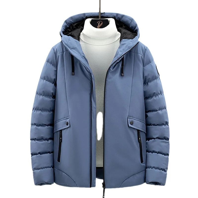 2023  Men's New Casual Autumn/winter Fashion Trend, Hooded and Thick Coat, Cargo Bread and Down Cotton Jacket Men Down Jacket