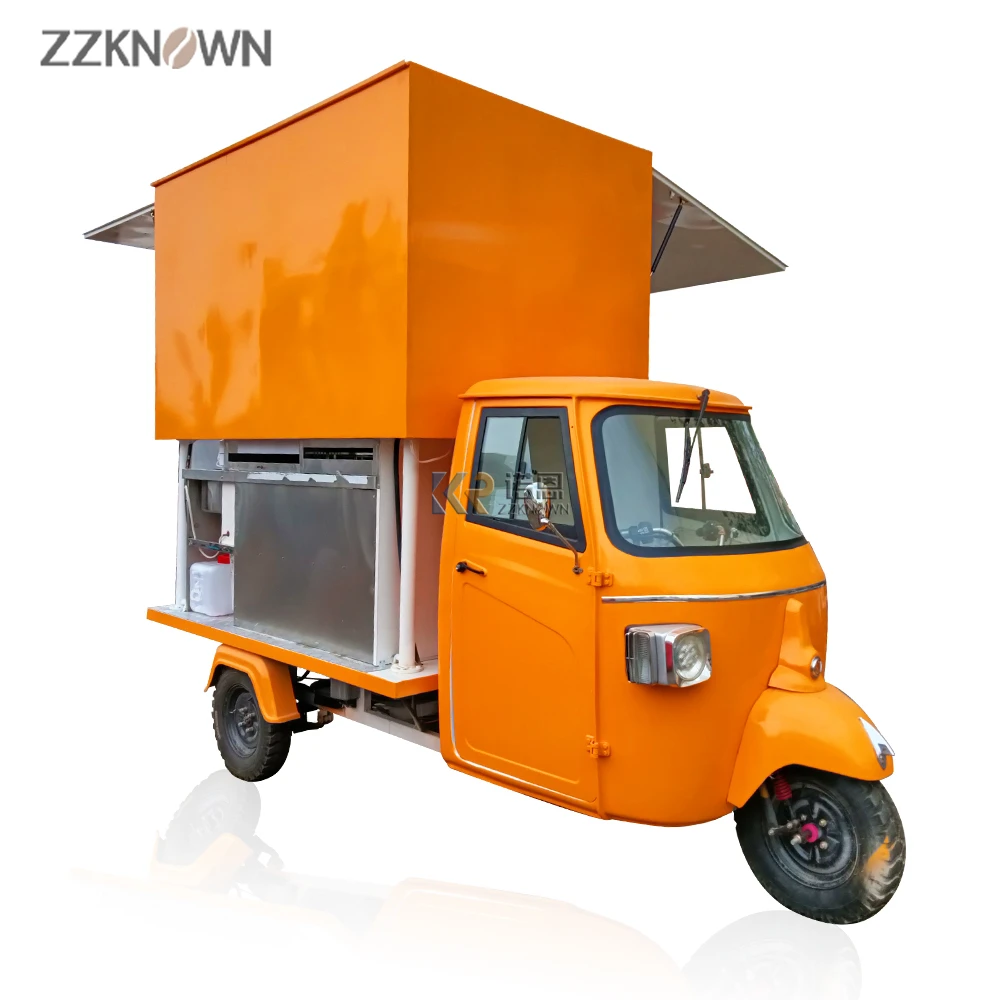 

Electric Tricycle Food Cart Piaggio Tricycle Snack Coffee Food Truck Catering Trailer