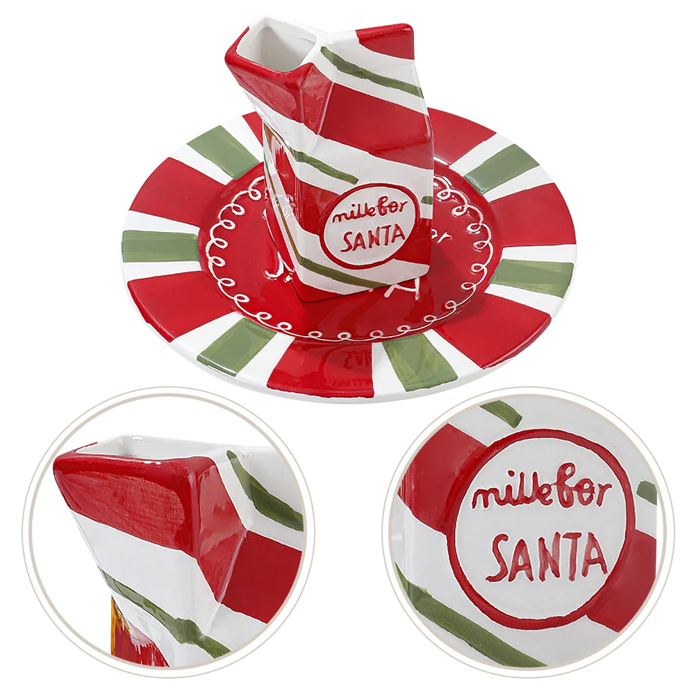 

1 Set Ceramic Multipurpose Decorative Christmas Dry Fruits Plate Breakfast Plate Xmas Ceramic Dish Ceramic Tableware Ceramic Mug