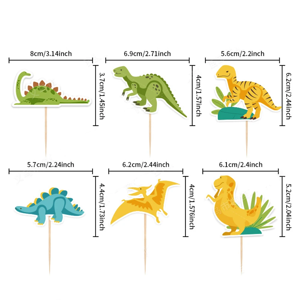 

Набор из 24 топеров для кексов с динозаврами cjpcake