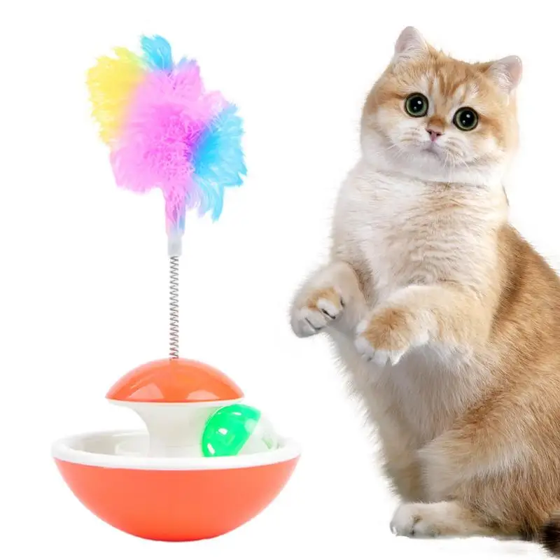 

Cats Feather Ball Toy Cats Track Toy With Teasing Feather Pet Exercise Toy For Study Room Cat House Pet Shelter Pet Shop Living
