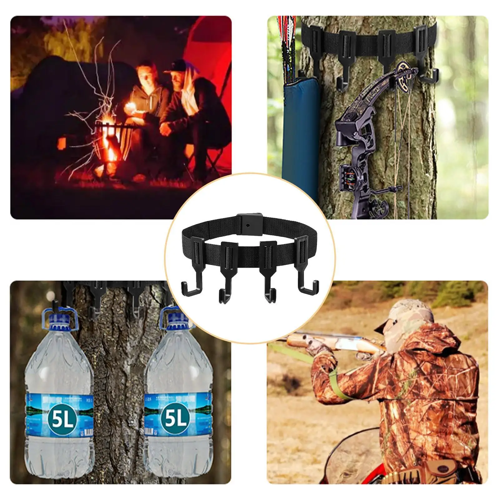 

Вешалка для ремня Treestand | Держатель для аксессуаров с несколькими крючками для охотничьего снаряжения | Аксессуары для охоты с бантом, вешал...